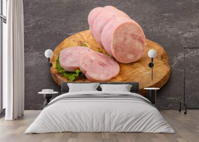 Natural ham with two slices Wall mural