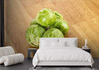 Organic raw cabbage - Brussels sprout Wall mural