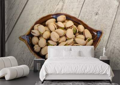 Pistachio nuts heap Wall mural