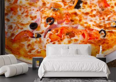 Pizza with ham Wall mural