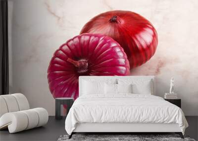 Purple raw onion for cooking Wall mural