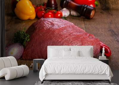 Raw beef meat Wall mural