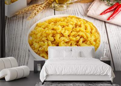 Raw dry Italian pasta Gallo Wall mural