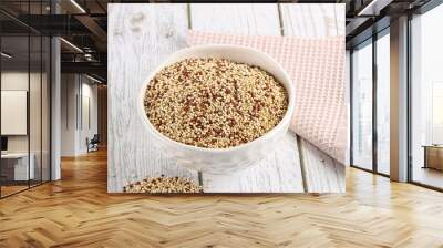 Raw dry quinoa cereal grain Wall mural