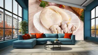 Raw fresh cuttlefish for cooking Wall mural