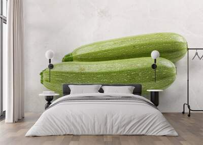 Raw green ripe zucchini vegetable Wall mural