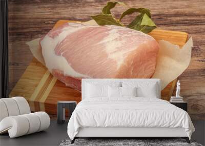 Raw pork meat for cooking Wall mural