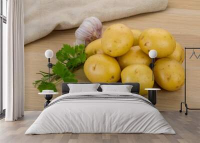 Raw potatoes Wall mural