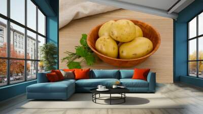 Raw potatoes Wall mural