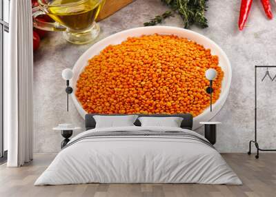 Raw red lentil for cooking Wall mural