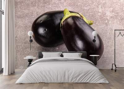 Raw ripe organic eggplant vegetable Wall mural