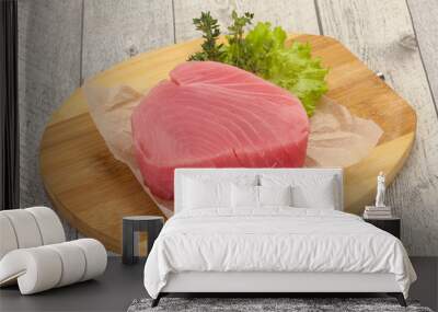 Raw tuna steak Wall mural