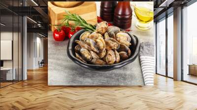 Raw vongole clams for cooking Wall mural