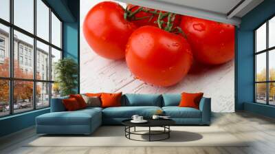 Red tomato branch Wall mural