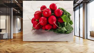 Ripe fresh organic radish heap Wall mural