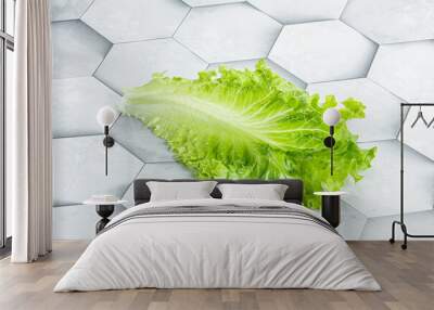 Ripe green salad lettuce leaf Wall mural