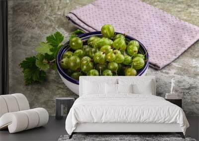 Ripe sweeet and juicy gooseberry Wall mural