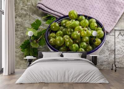 Ripe sweeet and juicy gooseberry Wall mural