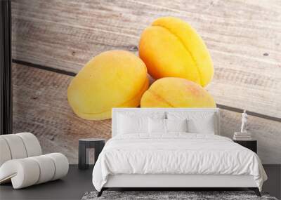 Ripe sweet juicy apricot heap Wall mural