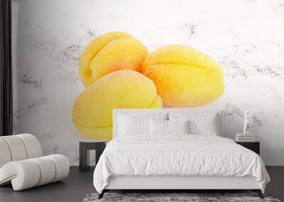 Ripe sweet juicy apricot heap Wall mural