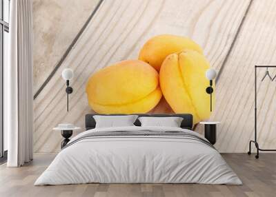 Ripe sweet juicy apricot heap Wall mural