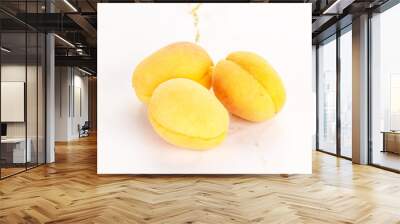 Ripe sweet juicy apricot heap Wall mural