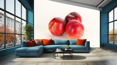 Ripe sweet juicy nectarines heap Wall mural