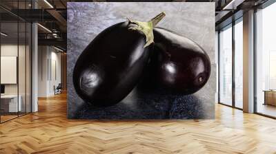 Ripe tasty natural organic eggplant Wall mural