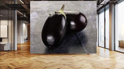 Ripe tasty natural organic eggplant Wall mural