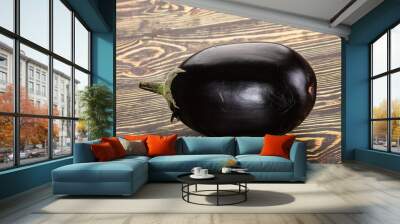 Ripe tasty natural organic eggplant Wall mural