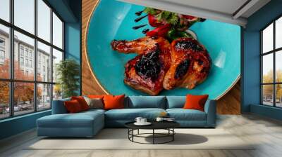 Roasted half chicken Wall mural