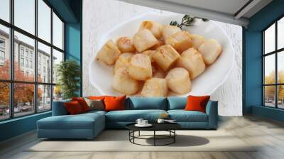 Roasted scallops Wall mural