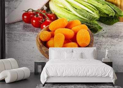 Small baby mini organic carrot Wall mural