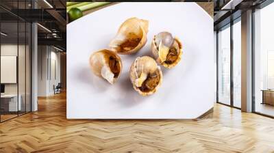 Snails baked with garlic and spices Wall mural