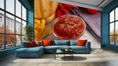 Spicy mexican sauce Salsa dip Wall mural