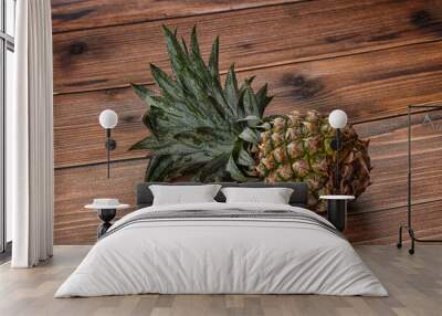 Sweet organic ripe tropical pineapple Wall mural