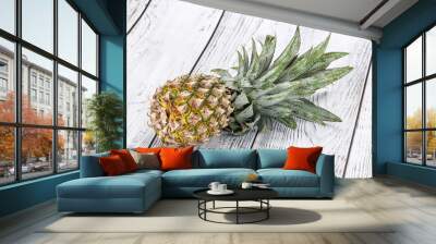 Sweet organic ripe tropical pineapple Wall mural