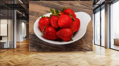 Sweet strawberry in the bowl Wall mural