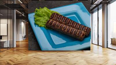 Two Grilled kebeb beef sausages Wall mural