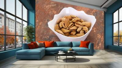 Unpeeled Almonds nuts Wall mural