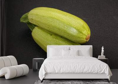 Young tasty zucchini over board Wall mural