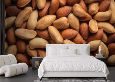 Top view of brazil nuts Wall mural