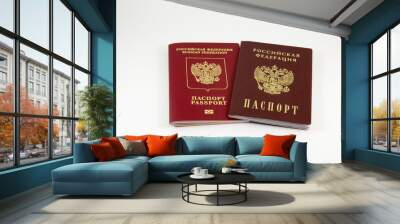 russian passport and a passport Wall mural