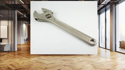 Spanner wrench on a white background Wall mural