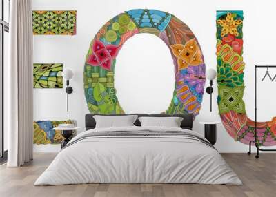 Capital of South Korea city Seoul. Vector decorative zentangle object for decoration Wall mural