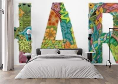 Port Harcourt is the capital of Rivers State, Nigeria. Vector decorative zentangle object for decoration Wall mural