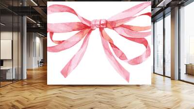 Vector pink bow. Beautiful great design for any purposes Wall mural