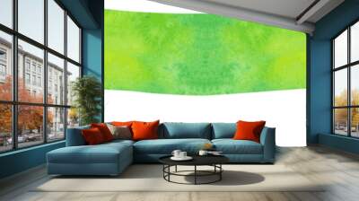 Watercolor green banner Wall mural