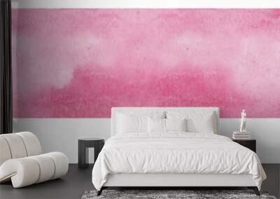 Watercolor pink ribbon Wall mural