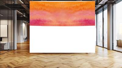 Watercolor red banner Wall mural